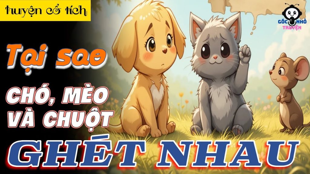 Truyện cổ tích: Tại sao chó, mèo và chuột ghét nhau?