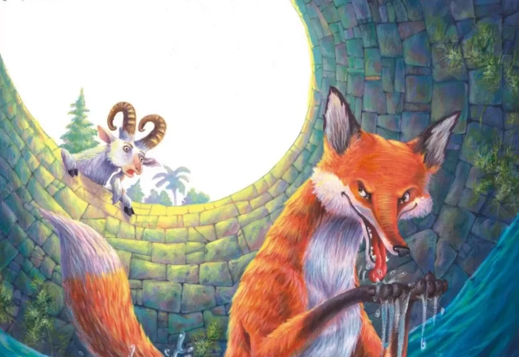 Truyện ngụ ngôn Cáo bị rơi xuống giếng