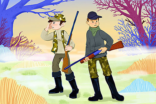 Truyện ngụ ngôn Hai anh em đi săn và chú thỏ trong rừng