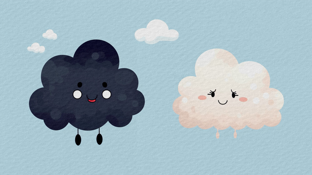 Truyện cổ tích Mây đen và mây trắng