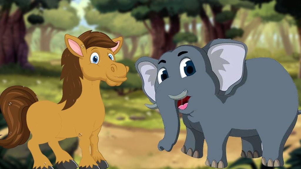 Truyện ngụ ngôn Voi ngựa đua nhau