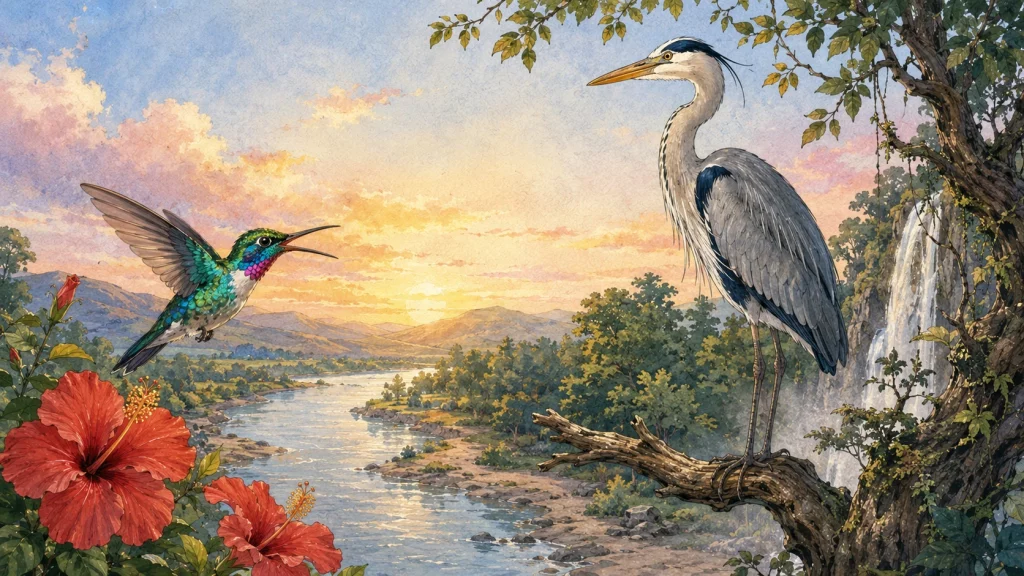 Truyện cổ tích Chim Ruồi và Chim Diệc
