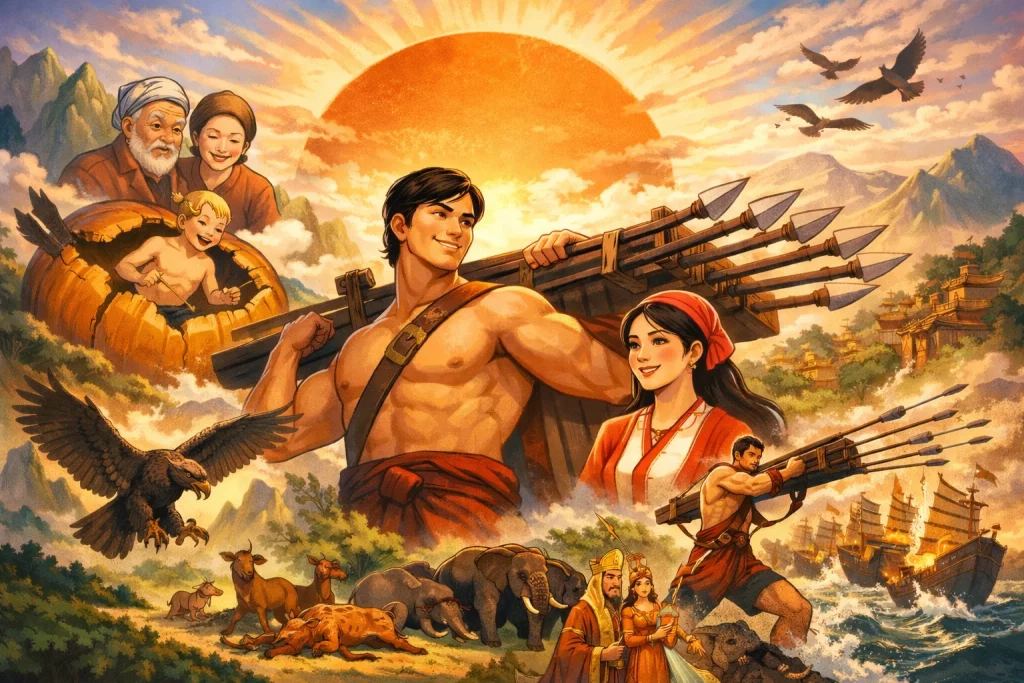 Truyện cổ tích Cái ná chín rãnh